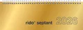 Produktbild: . rido/idé Tischkalender Modell septant, Glanzkarton-Einband, gold 2026. son ...
