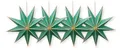 Produktbild: PiP Studio Weihnachtsfigur Christmas Star Paper overall print green 20cm Set4, Set/4 Christmas Star Paper Green 20cm