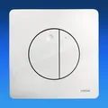 Produktbild: Wisa Betätigungsplatte GAIA weiß Zweimenge Drückerplatte für Quadro WC-Element