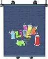 Produktbild: Walser Sonnenrollo Set Graffiti blau 2-teilig