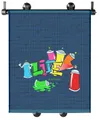 Produktbild: WALSER Reisekissen Sonnenrollo Set Graffiti blau, 2 Stück, 2-tlg.