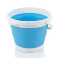 Produktbild: König Design Faltbarer Eimer Rund - Platzsparend & Robust - BPA-frei, Ergonomischer Griff - Haushalt, Outdoor (Blau, 5 Liter)