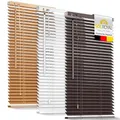 Produktbild: Sol Royal Holzjalousie SolDecor JH3 Jalousie aus Holz in Dunkelbraun - 40x130 cm Tür- und Fensterjalousie Holz umweltschonend produziert - Jalousien Blickschutz Fenster 3,5 cm breite Lamellen