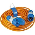 Produktbild: as-Schwabe Verlängerungskabel 62433, für außen IP44, CEE 230 V / 16 A, Kabeltyp H07BQ-F aus Kunststoff, orange, 25m