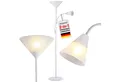 Produktbild: monzana Stehlampe Alissa, Stehlampe 175 cm Weiß Verstellbar Stehleuchte Deckenfluter