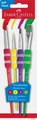 Produktbild: Faber Castell  Pinselset 4 Pinsel Synthetik Haar- Borstenpinsel 12 Rund 2,6,10