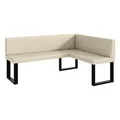 Produktbild: MEBLINI Eckbank für Esszimmer - Küchenbank - Essecke - Sitzecke Küche - Toni - U-Beine 128x168x87cm Rechts - Creme Kunstleder