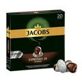 Produktbild: Jacobs Kaffeekapseln Espresso Intenso, Intensität 10 von 12, 20 Nespresso®* kompatible Kapseln für 20 Getränke