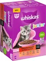 Produktbild: Whiskas Junior Katzenfutter Auswahl Sauce Nassfutter Heranwachsende 12x85g