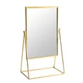 Produktbild: Harbour Housewares Rechteck Makeupspiegel - 22 X 39cm - Gold
