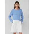 Produktbild: s.Oliver Longpullover Strickpullover Weicher Feinstrickpullover mit Rollkanten blau XXXL (46)