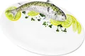 Produktbild: Lashuma Servierplatte Forelle, Keramik, (1-tlg., 31 x 22 cm), Ovaler Fischteller mit Forellen 3D Design