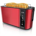 Produktbild: Arendo Toaster 4-Scheiben, Wärmeisoliertes Doppelwandgehäuse, Display Restzeitanzeige 2 lange Schlitze, für 4 Scheiben, 1500 W, Langschlitz
