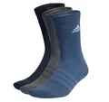 Produktbild: adidas Sportsocken Crew Cushioned (Fußgewölbeunterstützung, durchgehend gepolstert) blau/grau - 3 Paar, Größe: 40-42