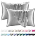 Produktbild: Satin Kissenbezug 40x80 2er Set - Vegane Seide Kopfkissenbezug Resistent und ...