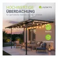 Produktbild: Juskys Terrassendach Borneo 3x3 m Aluminium mit Doppelstegplatten Terrassenüberdachung Anthrazit