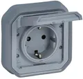 Produktbild: Legrand Plexo New Feuchtraum-Unterputz Schutzkontakt-Steckdose, Schraubklemmen (SK), IP 44, grau (069833L)
