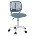 Produktbild: hjh OFFICE Kinderdrehstuhl ohne Armlehnen Kid QW Kinder Bürostuhl höhenverstellbar, Schreibtischstuhl mitwachsend, Blau