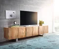 Produktbild: DELIFE Lowboard Live-Edge 220 cm Akazie Natur massiv 6 Türen