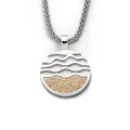 Produktbild: DUR Schmuck Damen Anhänger STRANDWELLEN Strandsand, Silber 925/- 15mm (P4046)