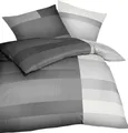 Produktbild: JACK by Kaeppel Fein Biber Bettwäsche 2 tlg. 155x220cm Passport Graphit Anthrazit Silber