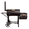 Produktbild: TAINO Yuma XXL 90kg Profi-Smoker massiver Räucherofen Holzkohle schwarz 3,5mm Stahl