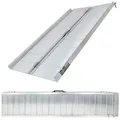 Produktbild: TRUTZHOLM Auffahrrampe Rollstuhlrampe klappbar 152 cm Traglast 272 kg Alu mit Tragegriff (Produkt, 1-St), geriffelt grau 183x73cm | 73.5 cm x 152 cm x 3.5 cm
