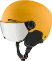 Produktbild: ALPINA ZUPO Visor Q-LITE - hochwertiger & sicherer Skihelm für Kinder, mit abnehmbaren Ohrenpolstern, mit kontrastverstärkendem Visier - Burned-Yell. matt - S (48-52 cm)