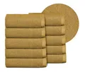 Produktbild: BEAUTEX Handtuch-Set Premium Frottier Sets Made in Europe, 100% Baumwolle 550g/m², Oeko-TEX Zertifiziert (Set: 10 Gästetücher - 30x50 cm in Gold)