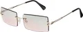 Produktbild: Damen Sonnenbrille Spotlich Designer 80er Modern Urlaub Sommer Strand 30565 Grün Rosa