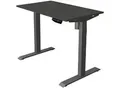 Produktbild: Kerkmann Move 1 Sitz-Stehschreibtisch Rechteckig Anthrazit T-Fuß 1.000 (B) x 600 (T) x 1.230 (H) mm Melamin, Stahl
