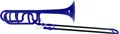 Produktbild: Classic Cantabile MardiBrass Kunststoff Bb/F-Quartposaune blau