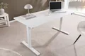 Produktbild: riess-ambiente Schreibtisch WHITE DESK 140cm weiß - stufenlos, höhenverstellbar, modern, workspace (Einzelartikel, 1-St), Anpassbarer Bürotisch - ideal für Arbeitszimmer, Praxis und Homeoffice