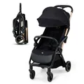 Produktbild: Kinderkraft APINO Buggy bis 22 kg, Liegebuggy, Kinderwagen, Leicht - 7,5kg, Automatisches zusammeklappen, Verstellbare Rückenlehne bis zur Liegeposition, ideal für Reisen, Schwarz