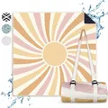 Produktbild: ® Picknickdecken Sonne - extra große Picknickdecke 200x200 cm - waschbare Cam...