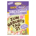 Produktbild: BackDecor 80 Buchstaben und Zahlen aus Kakaohaltige Fettglasur