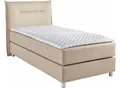 Produktbild: Boxspringbett MAINTAL, beige, Liegefläche B/L: 100cm x 200cm, H2, Bonnell-Federkernmatratze, Bezug: Strukturstoff aus 100% Polyester;Bezug der Spiegelfläche Matratzendrell aus 100% Polyester;Bezug des Toppers: 100% Polyester, Komplettbetten, Boxspringbett, inkl. Topper