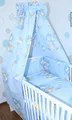 Produktbild: Primawela Babybett Himmel Vollstoff - Bärchen auf Leitern Blau - für Baby Bett Vollstoffhimmel Baumwolle
