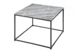 Produktbild: Sofatisch Marmor Metall Grau Schwarz 50x50 cm quadratisch Couch Wohnzimmer Tisch
