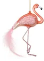 Produktbild: SIKORA Flamingo besondere Weihnachtskugel Glas Christbaumschmuck Deko Figur Weihnachten Anhänger Ornament - Trend Line - BS551