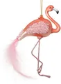 Produktbild: SIKORA Christbaumschmuck Flamingo besondere Weihnachtskugel Glas Anhänger – BS551, Christbaumschmuck Deko - traditionell, witzig & außergewöhnlich