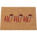 Produktbild: Weihnachts Fußmatte ho ho ho aus Kokosfasern - 60 x 40 cm - Türmatte im weihnachtlichen Design für Innen und Außen - Fußabtreter Schmutzfangmatte
