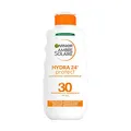 Produktbild: Garnier Ambre Solaire Milchschutz Hydra 24H Protect, Gesicht und Körper, Ultra-Feuchtigkeitsspendend für den ganzen Tag, mit hohem SPF 30-Schutz, wasserfest, schnelle Absorption, 200 ml