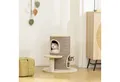 Produktbild: PawHut Kratztonne 61 cm hoch, (Katzenturm, 1-tlg., Zweistöckige Katzentonne mit Sisalseil), Beige+Braun