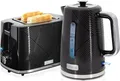 Produktbild: Briebe SKT1170BLK Elegance Set Toaster 2 Scheiben Breite Schlitze + Wasserkocher 1,7L Elektrischer Schwarz