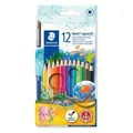 Produktbild: Staedtler Aquarellstift Noris Club Aquarell, 12er Karton-Etui + 1 Pinsel *