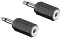 Produktbild: 2 x Adam Hall Adapter 3,5 mm Mono Klinkenstecker auf 3,5 mm Stereo Klinkenbuchse