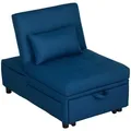 Produktbild: Homcom 3-In-1, Blau, Textil, 104x81x65.5 cm, Wohnzimmer, Sessel, Schlafsessel