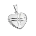 Produktbild: Herz - Anhänger Kettenanhänger aus echtem 925 Silber matt-glänzend für Damen