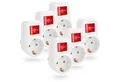 Produktbild: greate. 6x 1fach Steckdosenadapter mit Schalter - Zwischenschalter ohne Kabel Mehrfachsteckdose